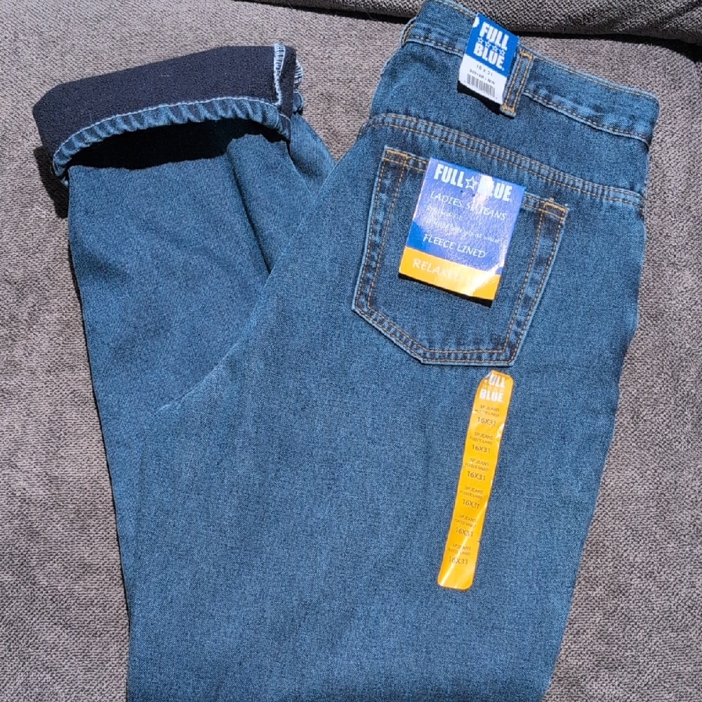 Full Blue Women's Relaxed Denim Pants - Deep Blue